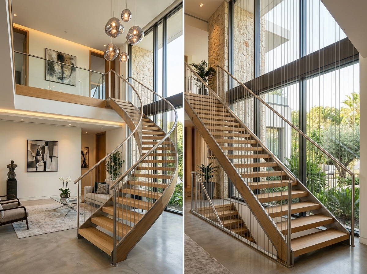 Staircase Vertical Invisible Grill Project Jubilee Hills