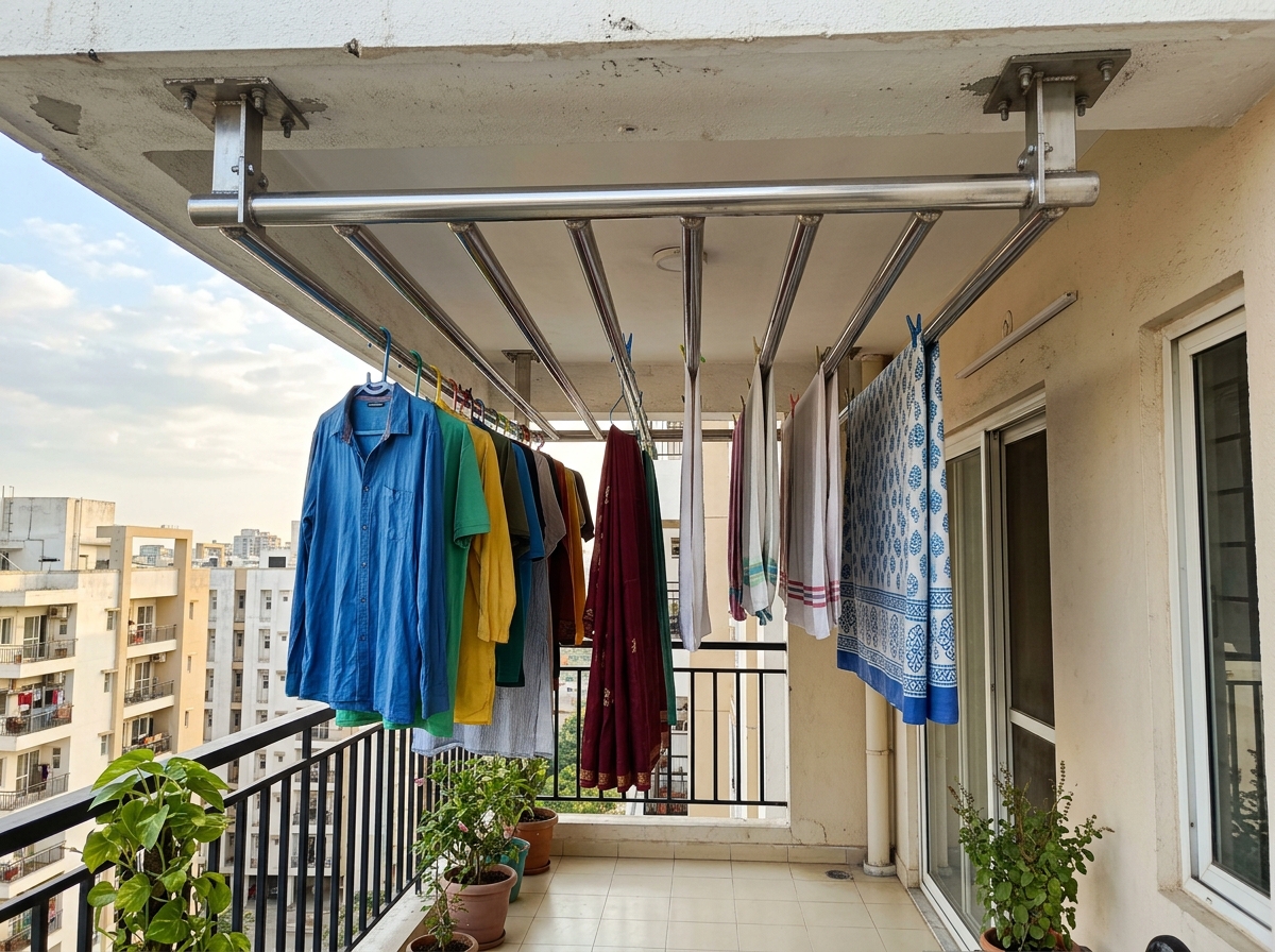 Roof Mounted Fixed Stainless Steel Cloth Hangers Hyderabad