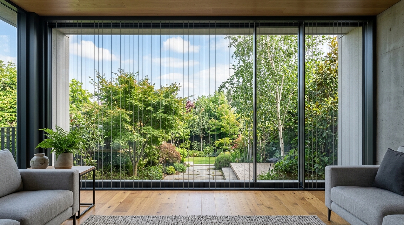 Window Vertical Invisible Grill Project HITECH City